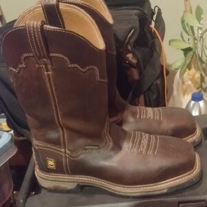 Dan Post Brown Cowboy Western Boots with Reinforced Toe